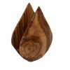 Choixe Handcrafted Olive Wood Napkin Holder | Rustic Decorative Wooden Tabletop Paper Servette Dispenser for Kitchen, Dining Room & Home Decor