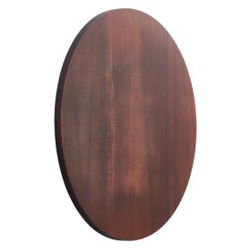 24 in Wood Lazy Susan Turntable, 360° Rotation Round Clear Tabletop Rotating Tray, Acacia Wood Dining Table Centerpiece, Smooth and Silent Spin