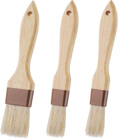 3 Pcs Pastry Brush, Natural Bristle Basting Brush, Cooking Brush, Food Brush, Butter Brush, Baster Brush, BBQ Brushes for Sauce