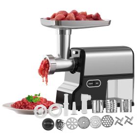 Meat Grinder, 4.2 Lbs/Min Capacity Electric Meat Grinders with Blade, Grinding Plate, Sausage Maker, Kubbe Kit, Burger Press, Chopper Attachment