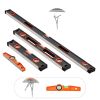 4-Piece Torpedo Level, 48/24/16/10 Inch Box Levels Set, Fluorescent Light Up Bubble Vials Ruler for 45/90/180 Degree
