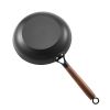 Cast Iron Skillet, 3-Piece Frying Pan Set (8, 10, 12 in), Nonstick Skillets with Detachable Wood Handle, Pre-Seasoned Chef's Pan