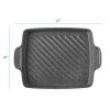 12 in Square Non-slip Handle Cast Aluminum Steak Pan