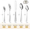 40-Piece Silverware Set for 8, 18/10 Stainless Steel Flatware Set, Heavy Duty Mirror Polished Cutlery SeT