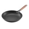 Cast Iron Skillet, 3-Piece Frying Pan Set (8, 10, 12 in), Nonstick Skillets with Detachable Wood Handle, Pre-Seasoned Chef's Pan