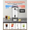 Insulated Beverage Dispenser, 2.4 Gal/9.2L Stainless Steel Thermal Drink Server with Spigot & Temp Display, Suitable for Hot and Cold Drinks